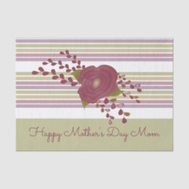 Pastellstreifen und Blumengewebe Seidenpapier