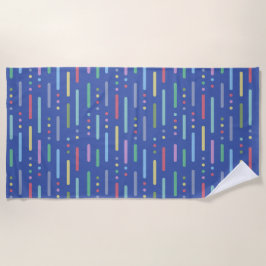 Pastellstreifen und Punktmuster Strandtuch