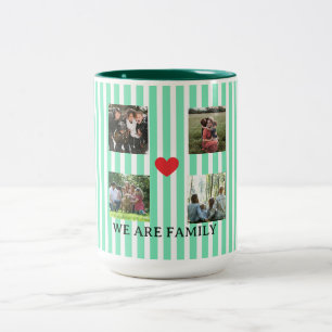 Pastellstreifen Zweifarbige Tasse