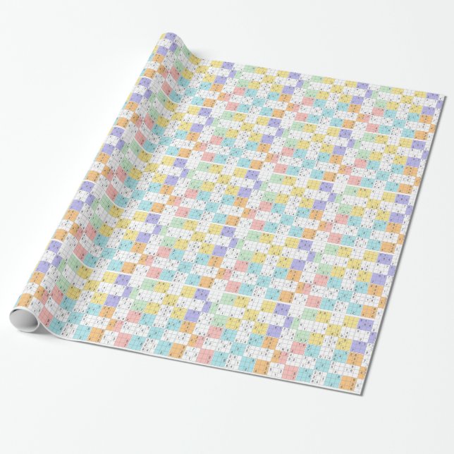 Pastellsudoku Geschenkpapier (Ungerollt)