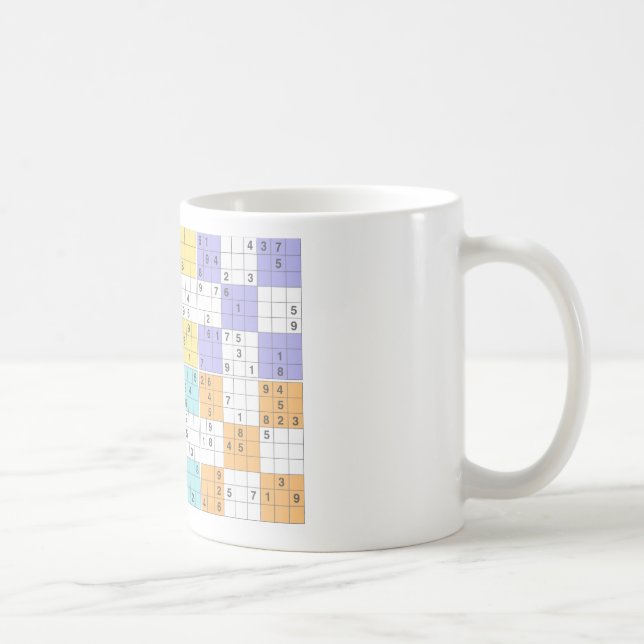 Pastellsudoku Kaffeetasse (Rechts)