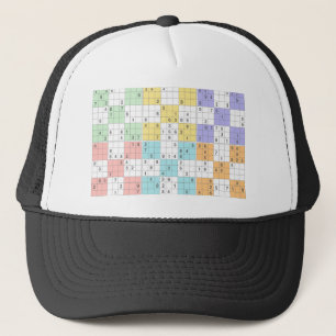 Pastellsudoku Truckerkappe