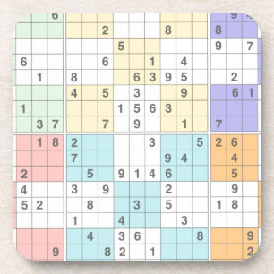 Pastellsudoku Untersetzer