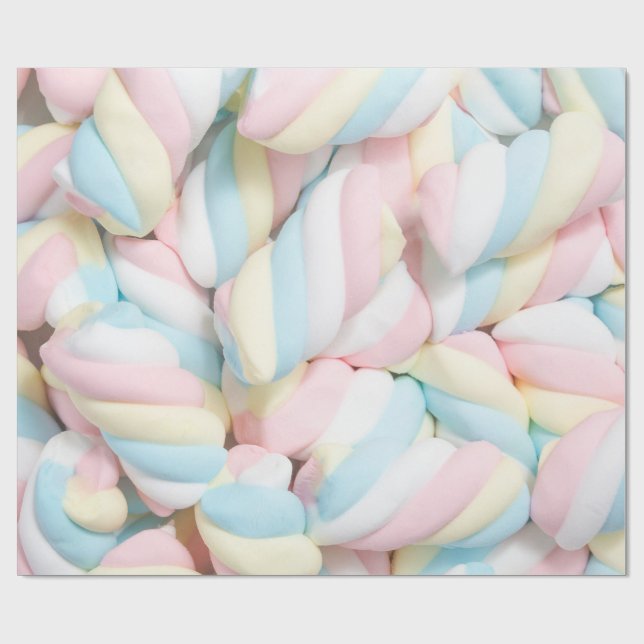 Pastellsüßigkeits-Eibisch-süße Leckerei-niedliche Geschenkpapier (Flach)