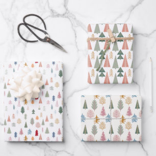 Pastelltanne Geschenkpapier Set