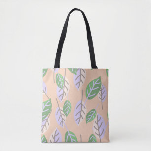 Pastelltasche mit Blätter Tasche