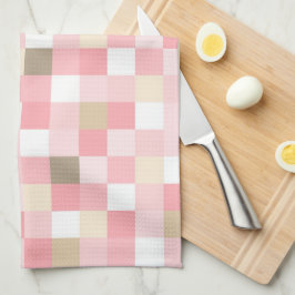 PASTELLTASTEN FÜR PINK- UND BROWN-KUBE-PATTER GESCHIRRTUCH