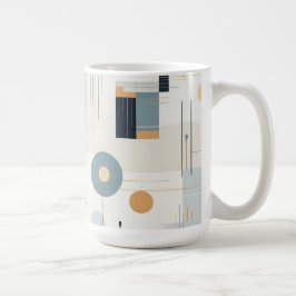 Pastelltöne retrogeometrisches Muster Kaffeetasse