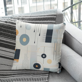 Pastelltöne retrogeometrisches Muster Kissen