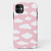 Pastellwolken ästhetische Weiß- und Rosa-Kunst