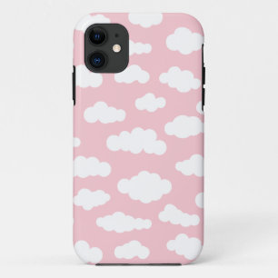 Pastellwolken ästhetische Weiß- und Rosa-Kunst Case-Mate iPhone Hülle