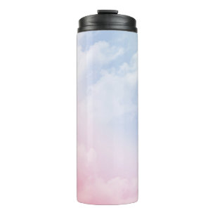 Pastellwolken: Serene Hintergrundmuster Thermosbecher