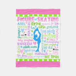 Pastellzahl Skater fasst Typografie ab Fleecedecke