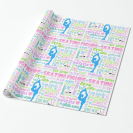 Pastellzahl Skater fasst Typografie ab Geschenkpapier