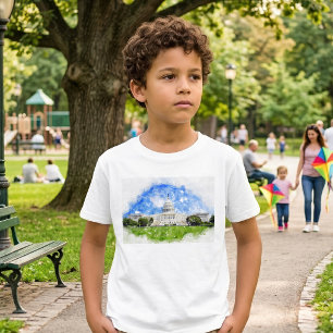 Pastellzeichnung des Kapitol der Vereinigten Staat T-Shirt