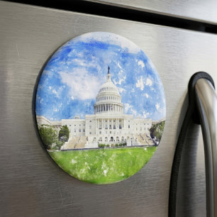 Pastellzeichnung des United States Capitol Magnet