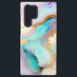 Pastelmarmorfarbe abstrakter Glitzer Kunst Samsung Galaxy Hülle<br><div class="desc">Bild von farbenfroher Flüssig-Marmorfarbe Textur mit Glitzer Akzenten.</div>