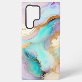 Pastelmarmorfarbe abstrakter Glitzer Kunst Samsung Galaxy Hülle