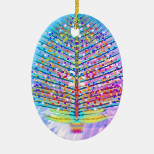 Pastels Holiday Tree Keramik Ornament (Vorne)