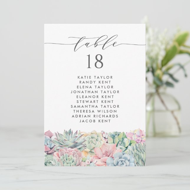 Pastelsaft für Wasserfarben - Hochzeitsplan Einladung (Stehend Vorderseite)