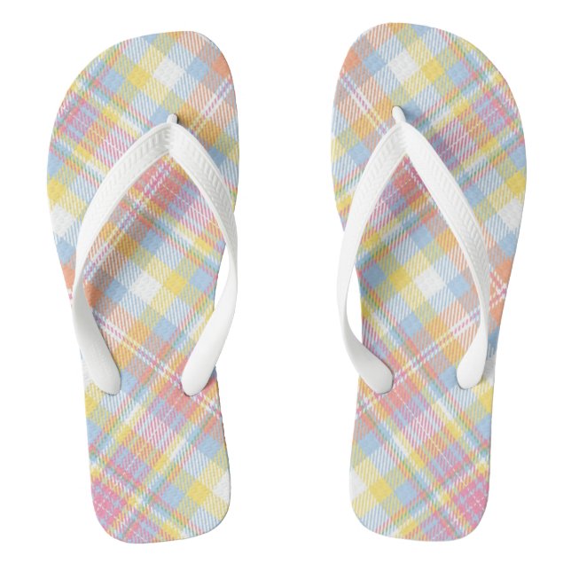Pastelstreifen Kariert Flip Flops (Fußbett)