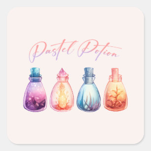 Pasteltrank Quadratischer Aufkleber