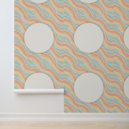 Pastelwellen Moderne geometrische Circle Border Tapete