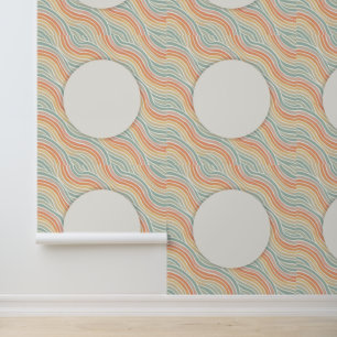 Pastelwellen Moderne geometrische Circle Border Tapete