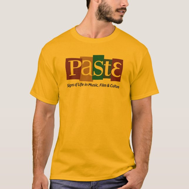 Pasten-Block-Logo-Umbau auf unterer Farbe T-Shirt (Vorderseite)