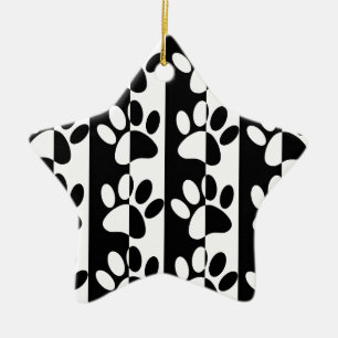 Pasten und Streifen für Hunde, schwarz und weiß Keramikornament