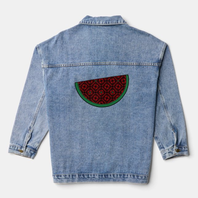 Pastèque de Palestine Broderie tatreez rouge (Verso)