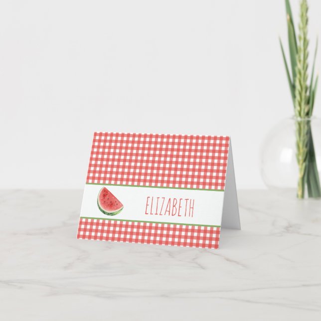 Pastèque d'été et carreaux Gingham rouge (Devant)