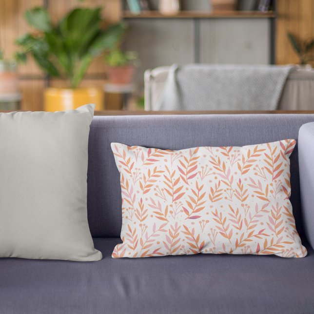 Pastete Aquarellfarben, orange und rosa Dekokissen (Von Creator hochgeladen)