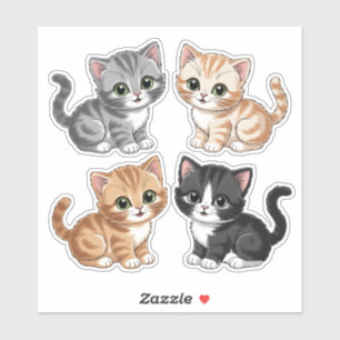 Pastete Kittens & Heartwarming Spielzeit Aufkleber