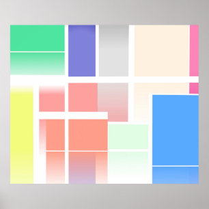 Pastete Minimalistische Abstrakte Blockfarbe Art Poster