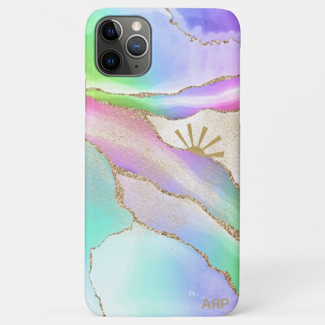 *~* Pastete Regenbogen Agate Gold Sonnenstrahlen S Case-Mate iPhone Hülle (Rückseite)