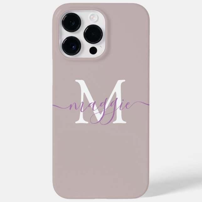 Pastete Script Monogram Personalisiert Phone Case (Rückseite)