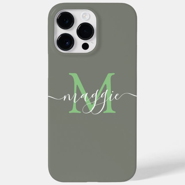 Pastete Script Monogram Personalisiert Phone Case (Rückseite)