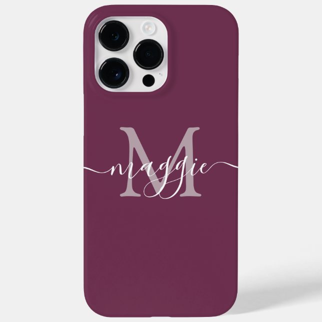 Pastete Script Monogram Personalisiert Phone Case (Rückseite)