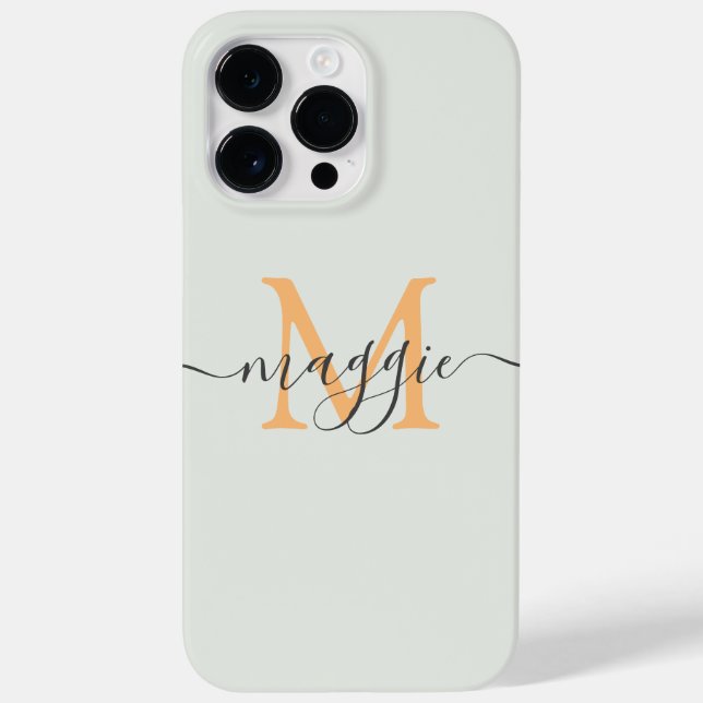 Pastete Script Monogram Personalisiert Phone Case (Rückseite)