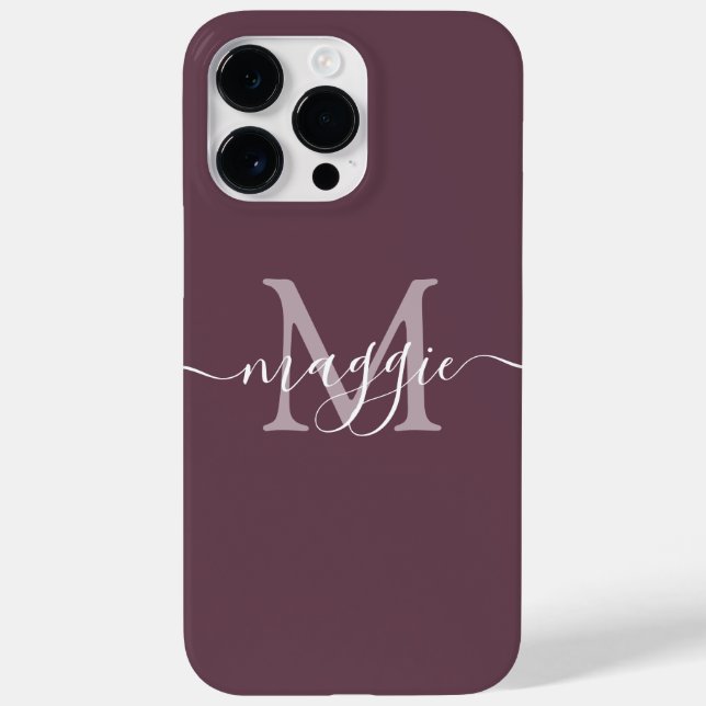 Pastete Script Monogram Personalisiert Phone Case (Rückseite)