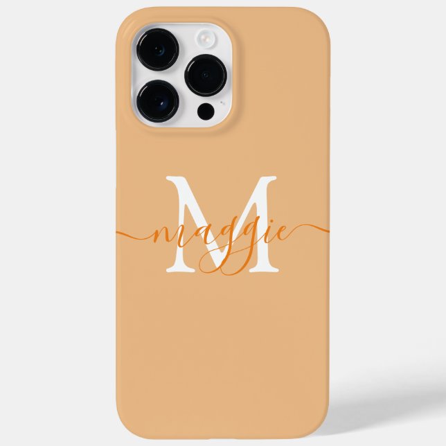 Pastete Script Monogram Personalisiert Phone Case (Rückseite)