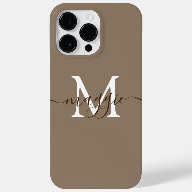 Pastete Script Monogram Personalisiert Phone Case (Rückseite)