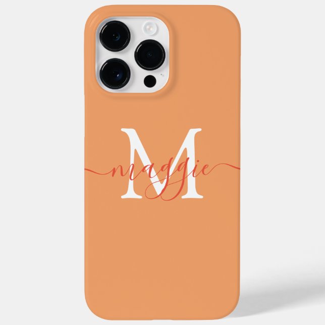 Pastete Script Monogram Personalisiert Phone Case (Rückseite)
