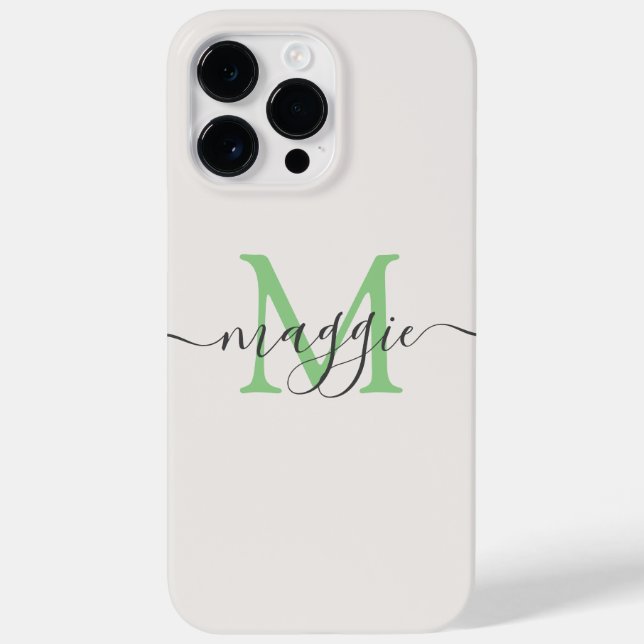 Pastete Script Monogram Personalisiert Phone Case (Rückseite)