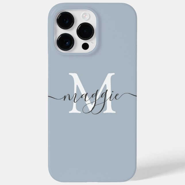 Pastete Script Monogram Personalisiert Phone Case (Rückseite)