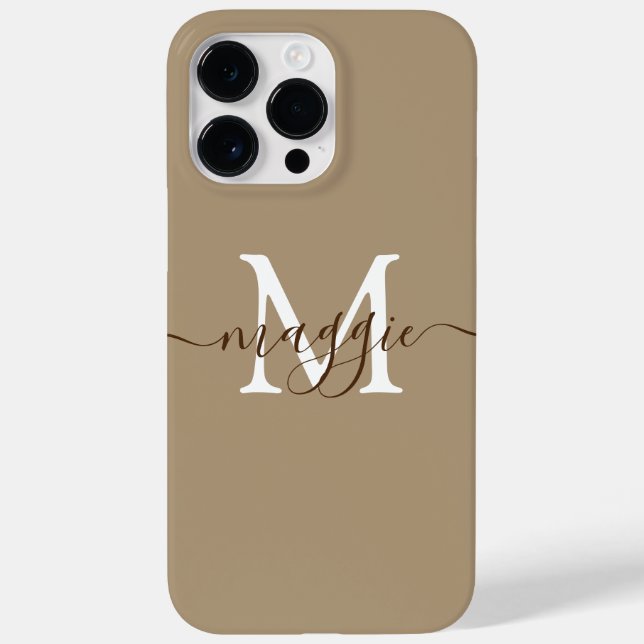 Pastete Script Monogram Personalisiert Phone Case (Rückseite)