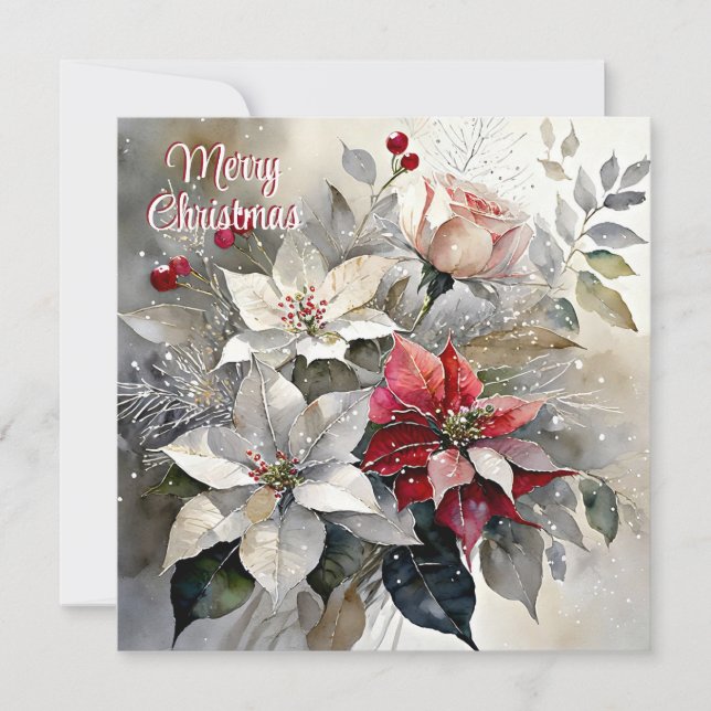 Pastete Weihnachtssprays Feiertagskarte (Vorderseite)