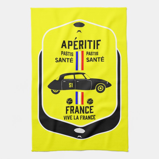 Pastis de Marseille Frankreich Geschirrtuch (Vertikal)