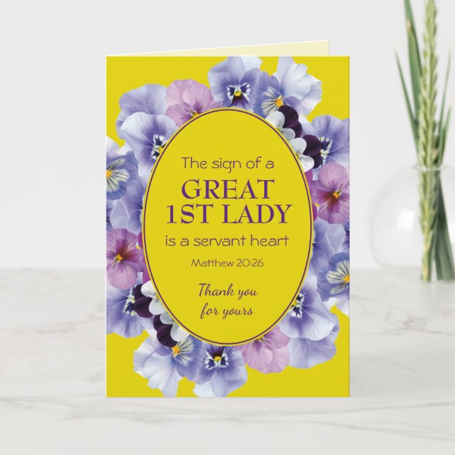PASTOR APPRECIATION Floral 1. LADY Dankeskarte (Vorderseite)